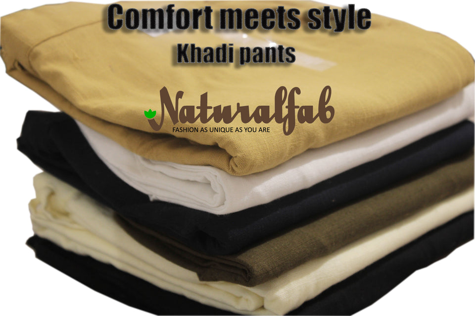 Step Up Your Style Game with Natural Fab's Sustainable Khadi Pants for Women