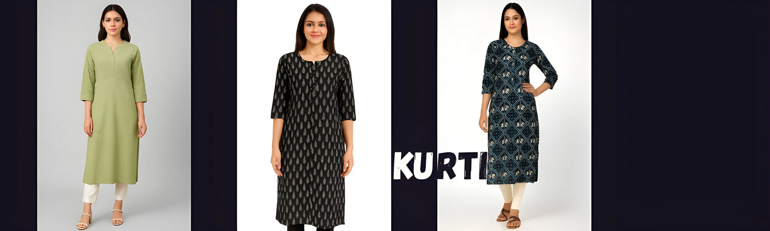 Natural Fab India Kurti Black Regular Kurti for Girls and Womens