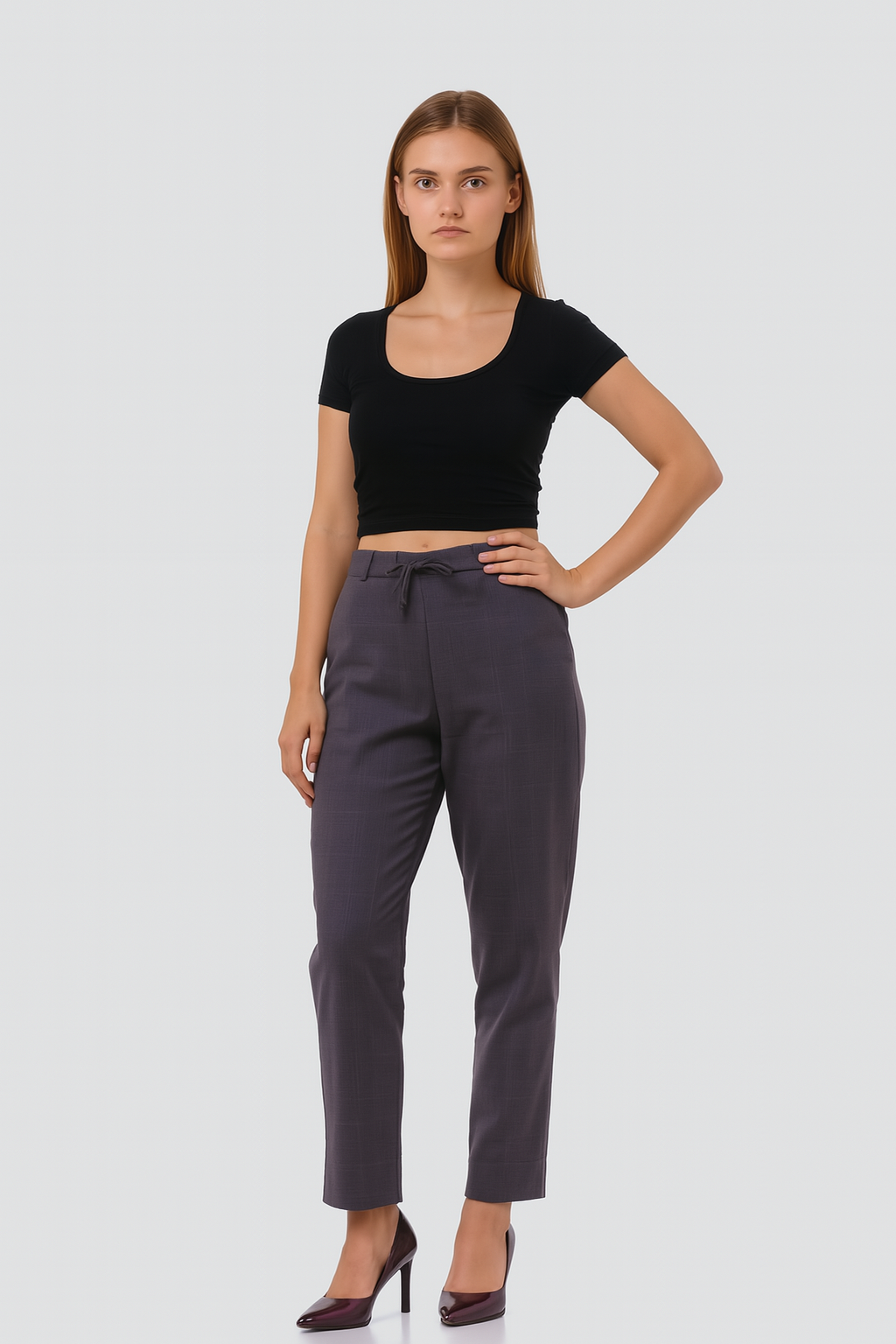 Women Khadi Grey Pant