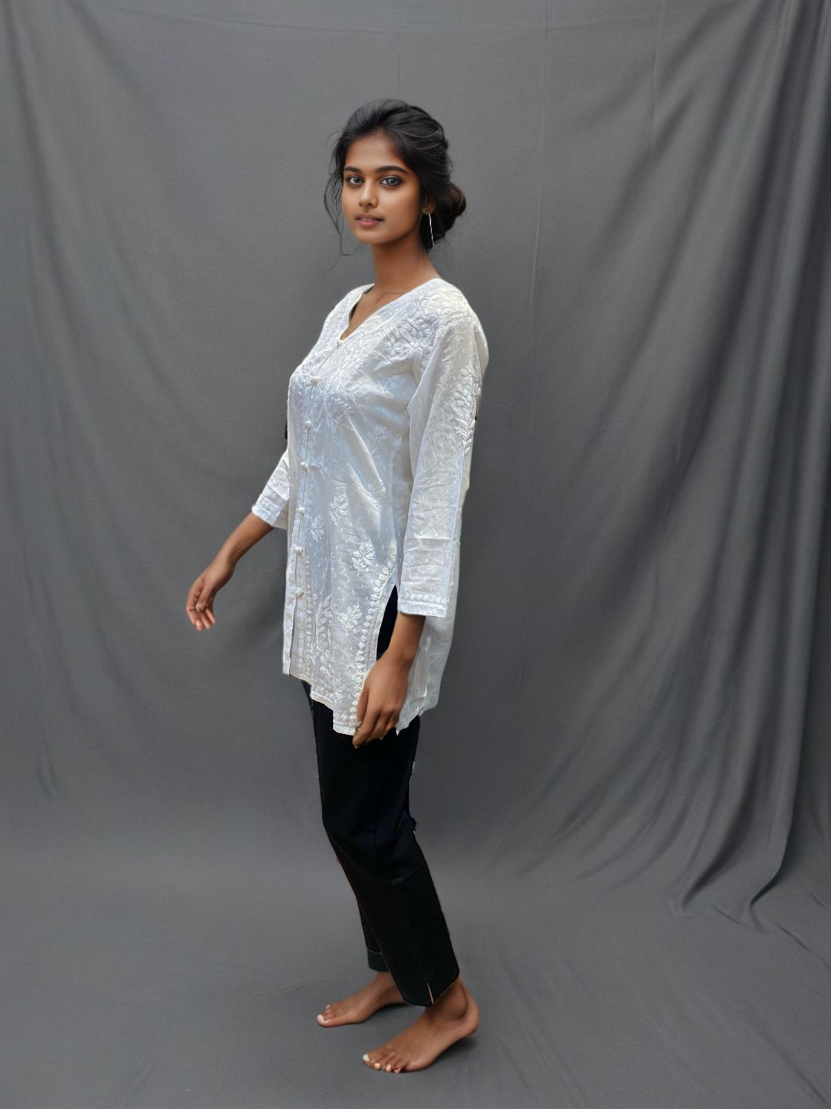 White Chikankari Kurti