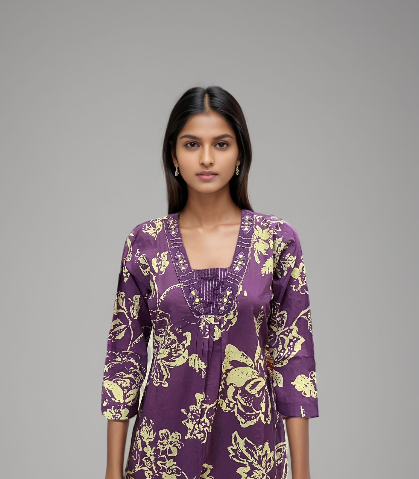 Royal Bloom Purple Floral Kurta Set – Timeless Elegance in Every Thread
