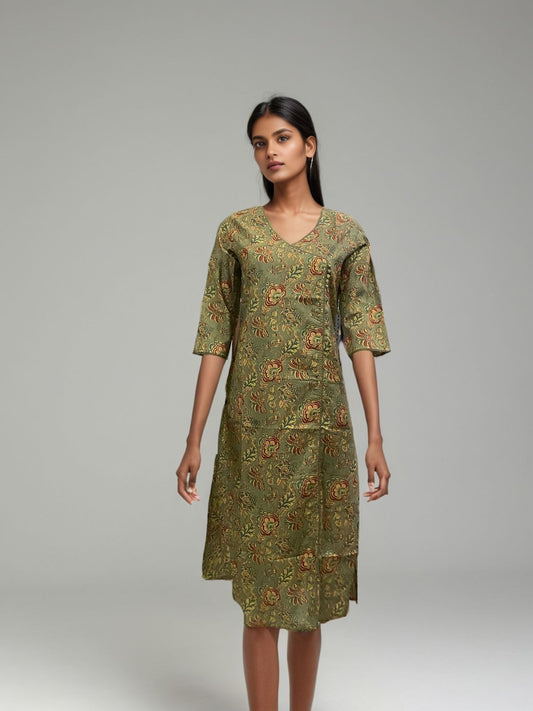 Floral Block Print Kurti for Women – Soft Cotton Fabric