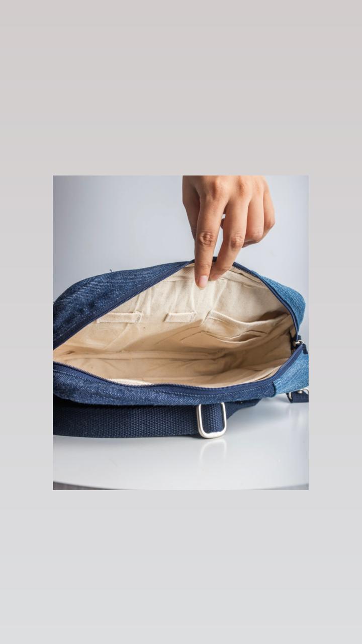 Denim Patchwork Tote Bag