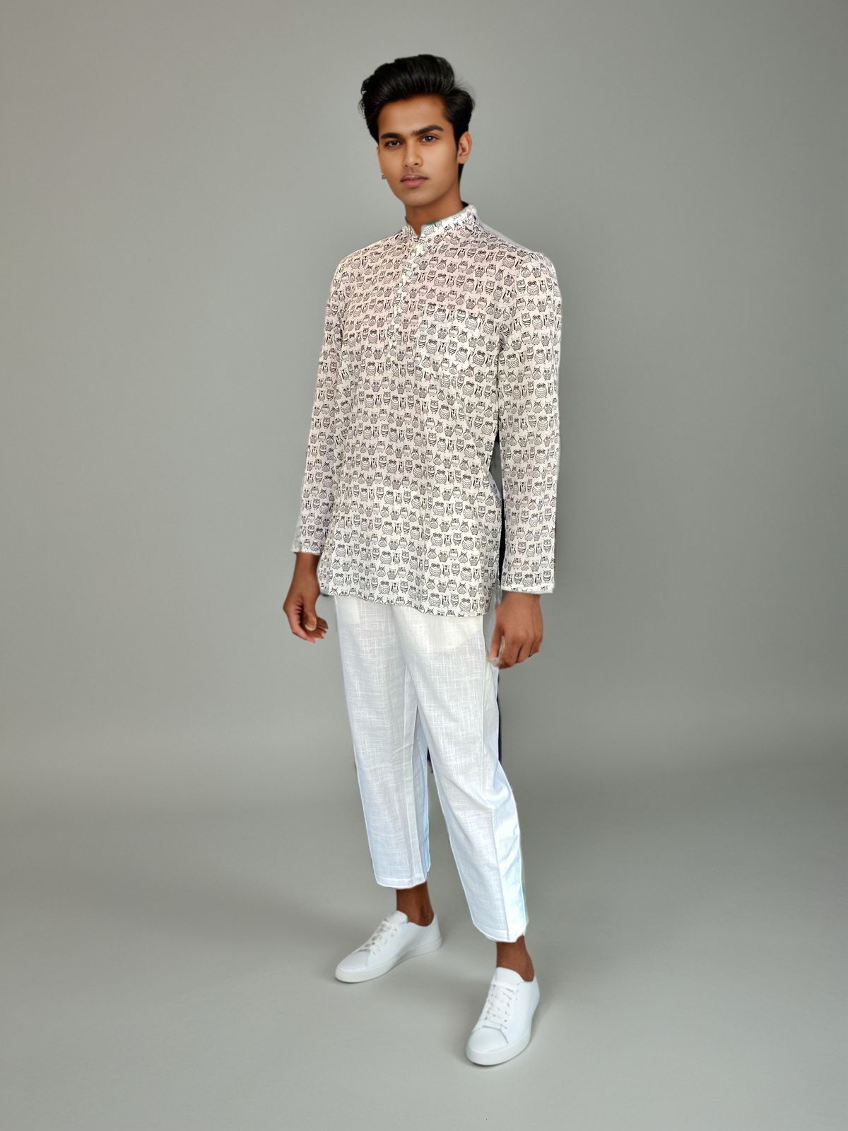 Men’s Printed Cotton Kurta – Elegant Comfort by Natural Fab