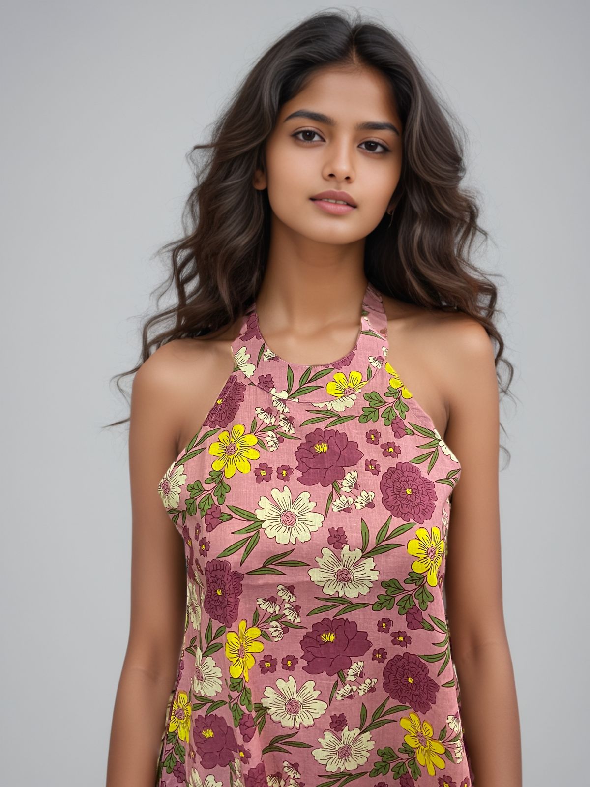 Natural Fab Women’s Halter Neck Co-Ord Set – Stylish 2-Piece Outfit for Casual