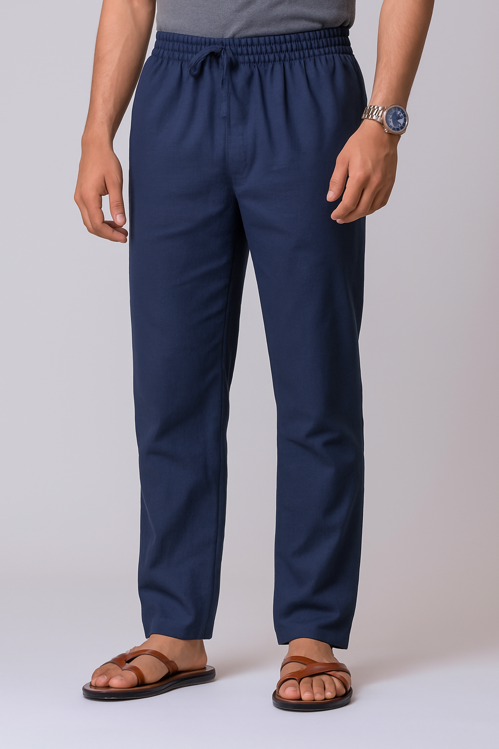 Men's Blue Khadi Pant
