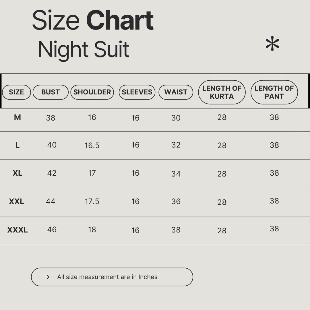 Size chart image