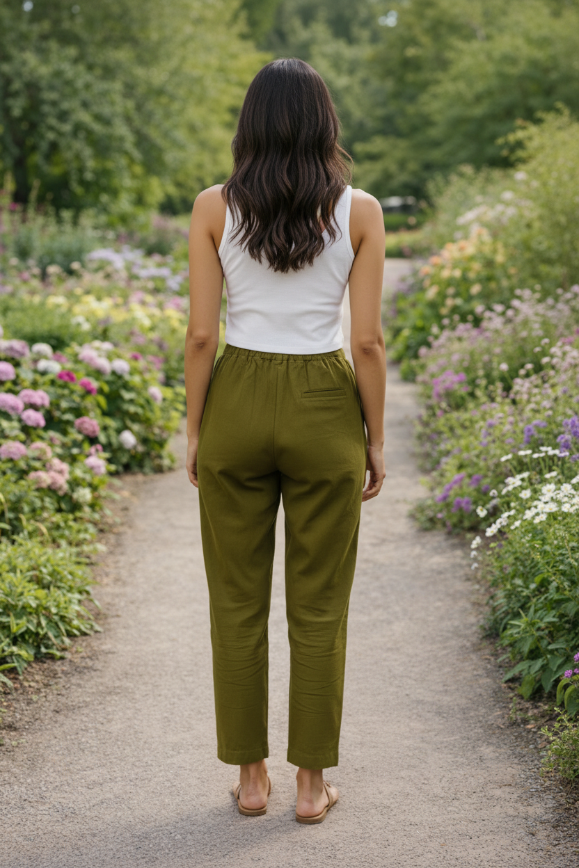 Women Khadi Indigo Pant