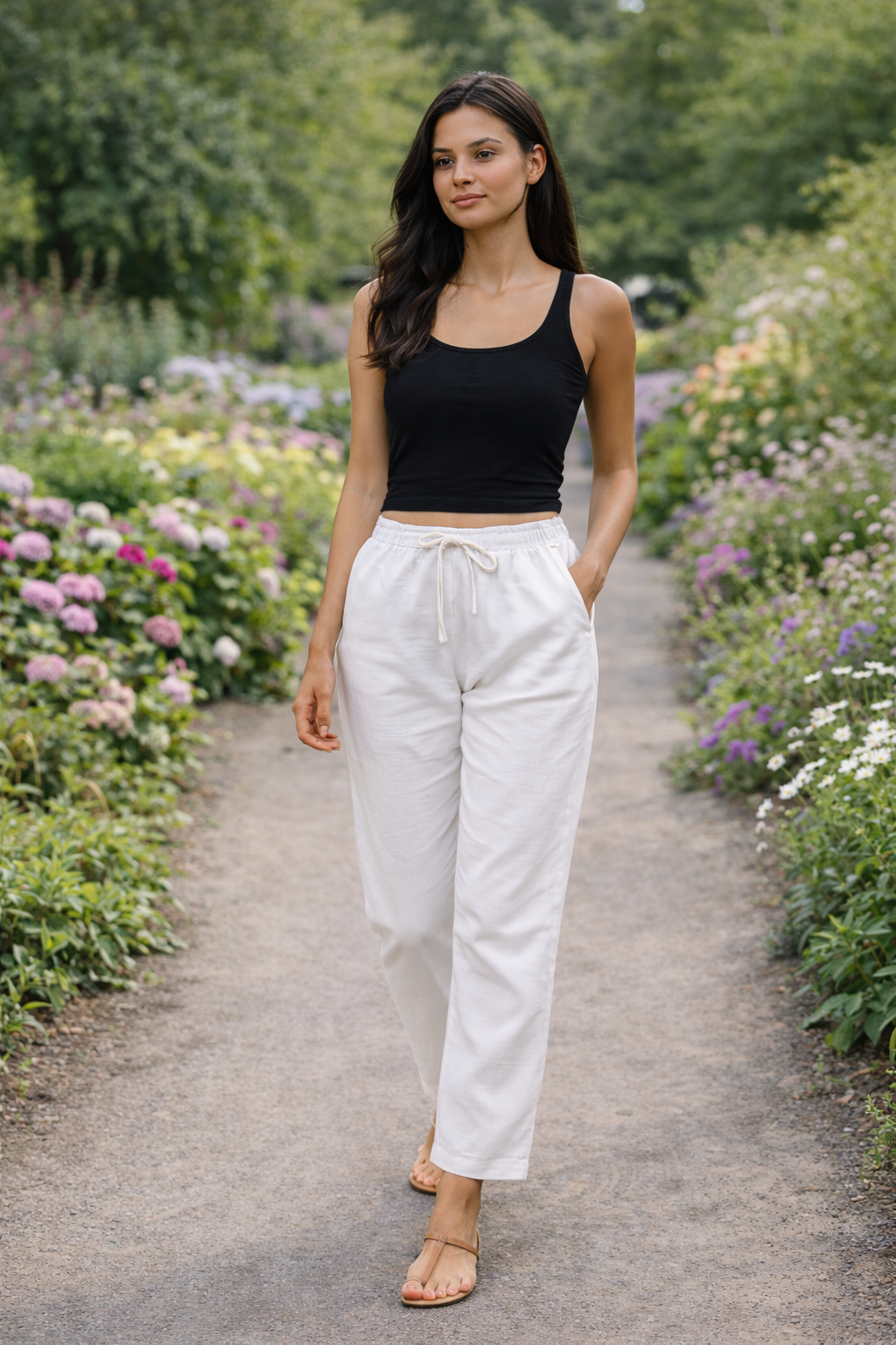 Women Khadi Olive green Pant