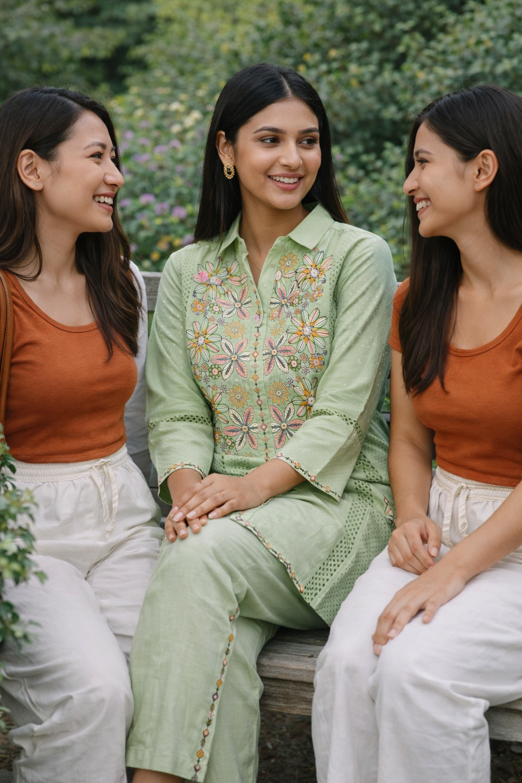 Women’s Cotton Embroidered Co-Ord Set | Handcrafted Floral Co ord Set, Soft & Breathable