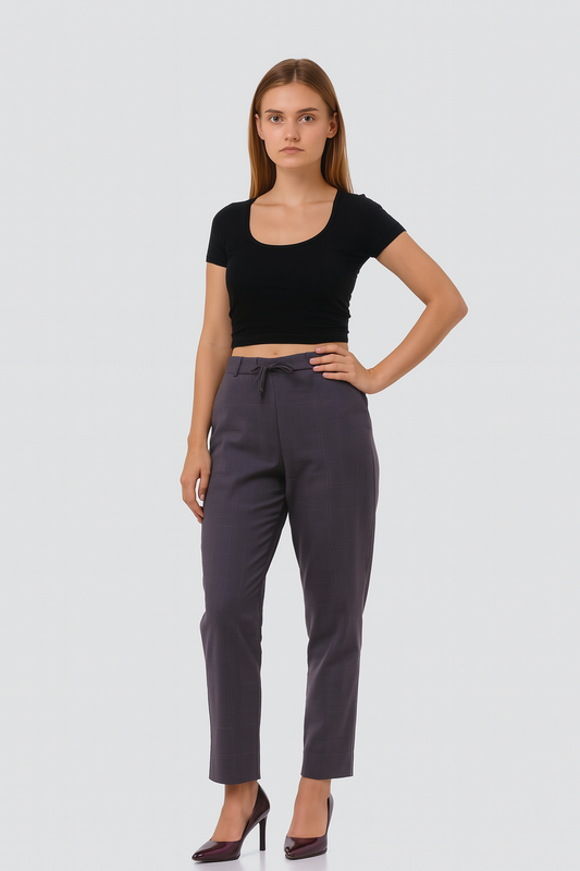 Women Khadi Grey Pant