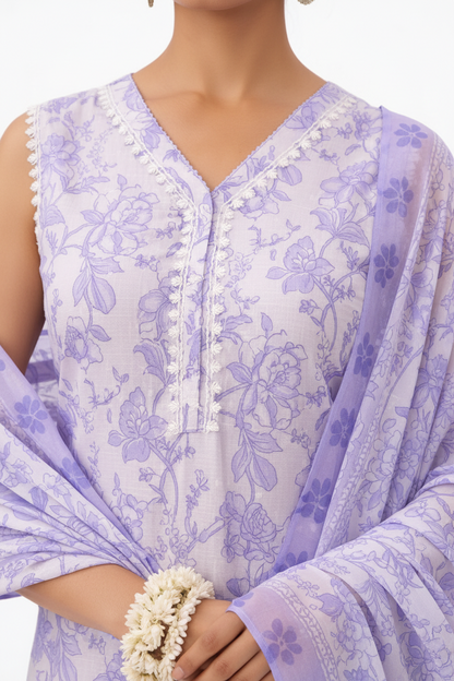 Women’s Floral Printed Cotton Kurti Set with Dupatta – Elegant Kurta Pant Ethnic Suit for Festive & Casual Wear