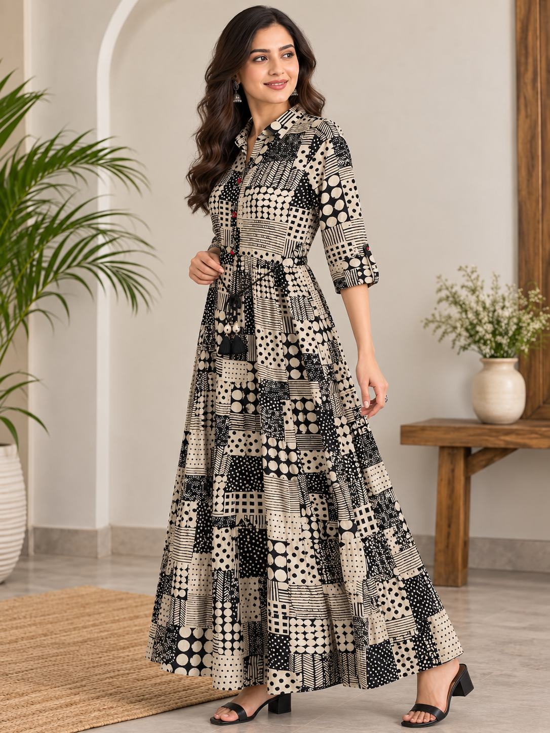 Naturalfab Women’s 100% Cotton Dress | Soft Breathable Comfortable Casual Dress for Everyday Wear