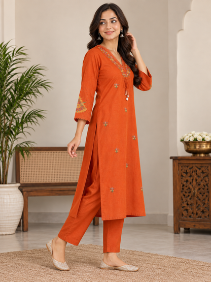 Naturalfab Women’s Mal Cotton Kurti Set | Soft Lightweight Ethnic Outfit for Everyday Wear