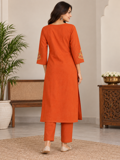 Naturalfab Women’s Mal Cotton Kurti Set | Soft Lightweight Ethnic Outfit for Everyday Wear