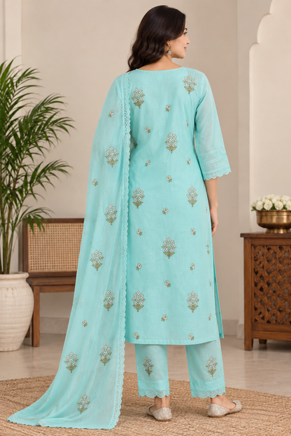 Naturalfab Women’s Mal Cotton Kurti Set | Lightweight Breathable Ethnic Outfit for Daily Wear