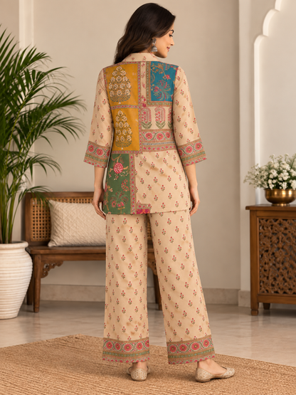 Naturalfab Women’s Maslin Co-Ord Set | Lightweight Matching Top & Bottom Contemporary Everyday Wear