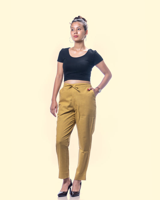 Women yellow  Khadi Pant