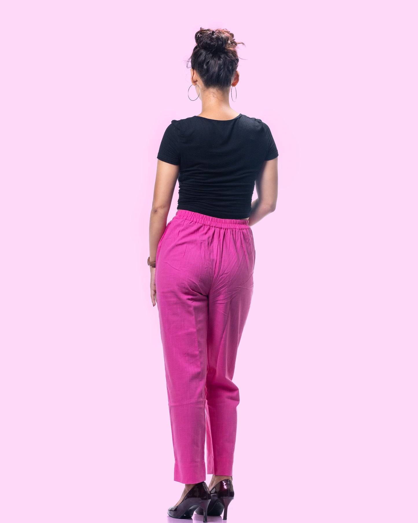 Women Pink Khadi Pant