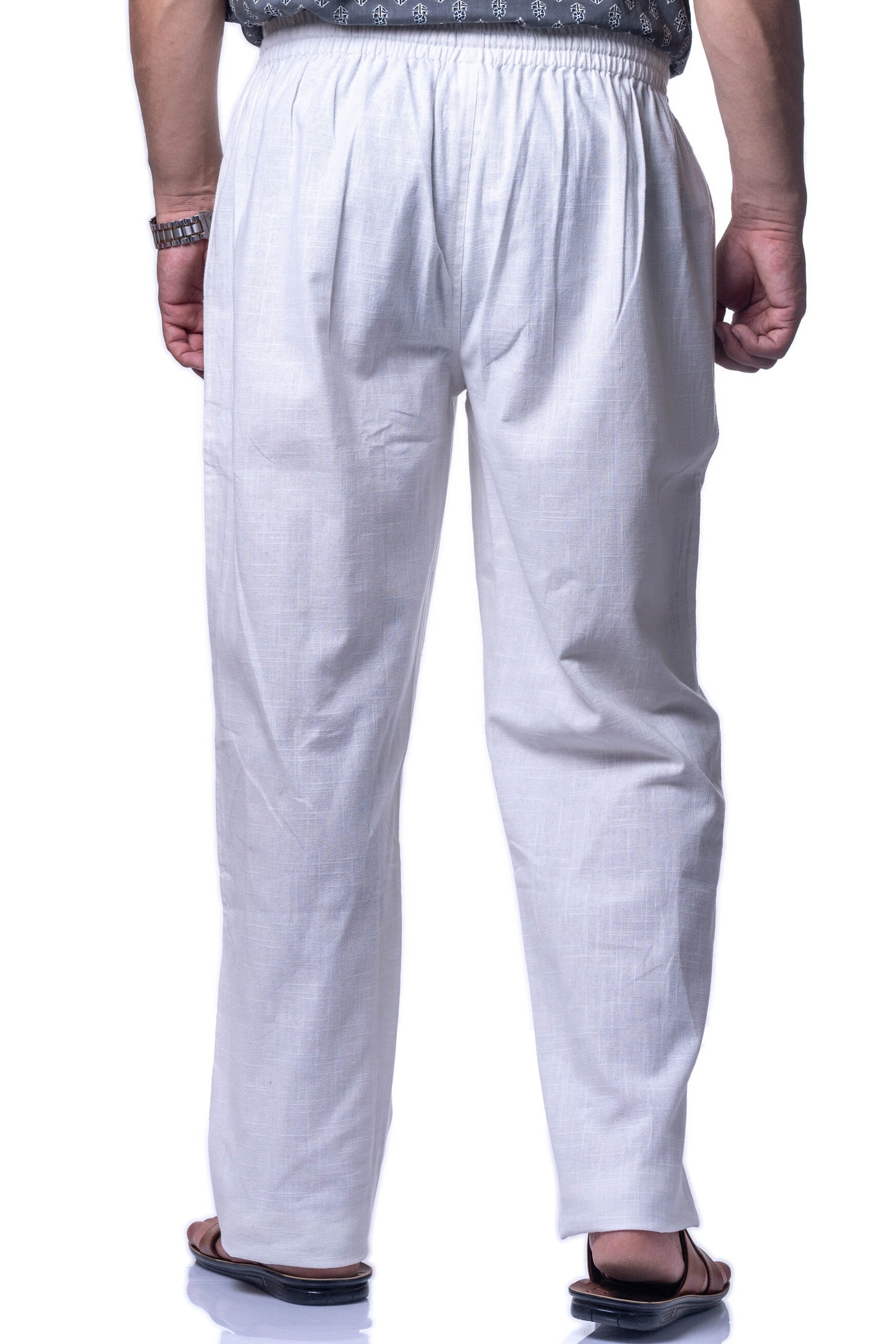 Men's White Khadi Pant