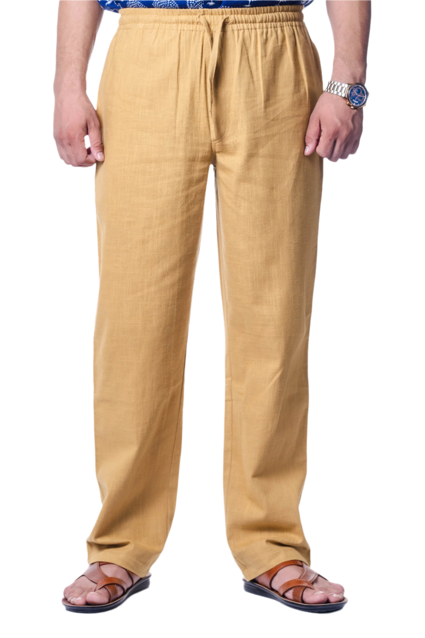 Men's Yellow Khadi Pants