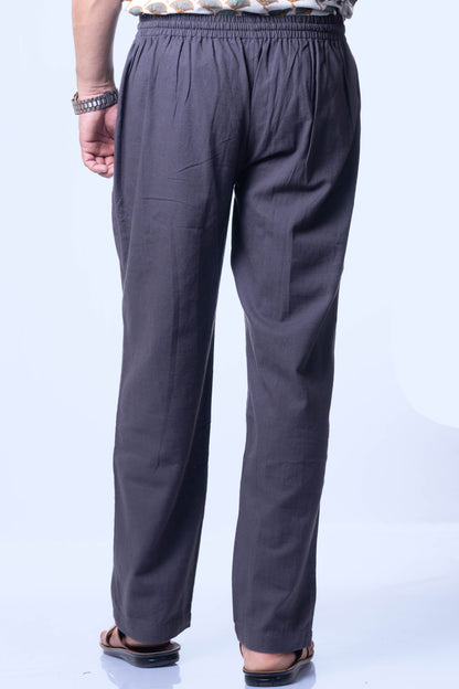 Men’s Cotton Linen Blend Gray Pants