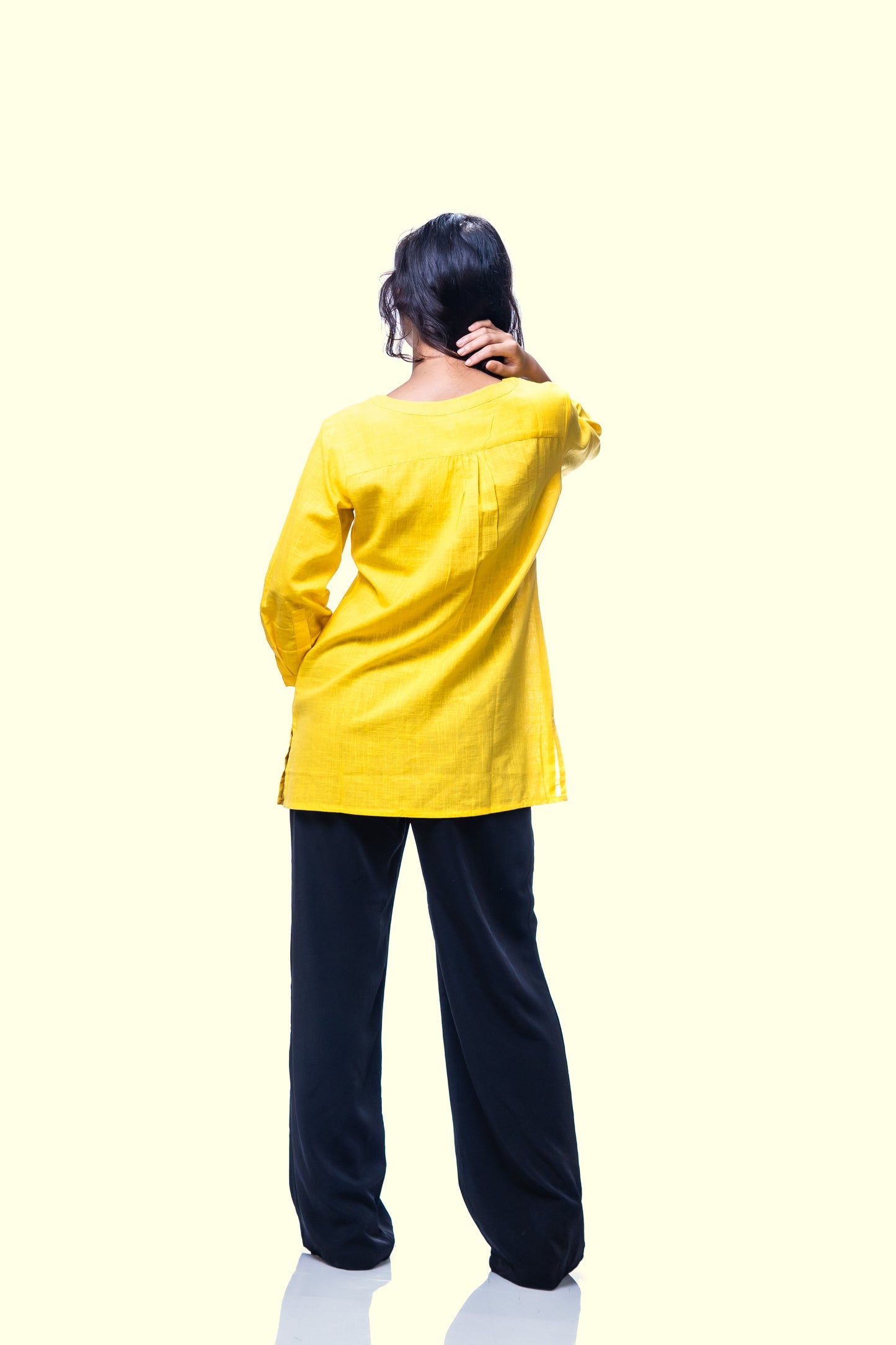 Vibrant Yellow Short Kurti for Women