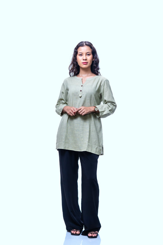 Refreshing Pista Green Short Kurti for Women