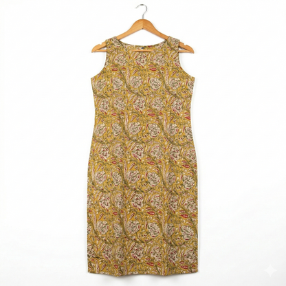 Women’s Kalamkari Cotton Co-Ord Set with Pockets | Sleeveless Kurta & Pant Set | Handcrafted Print