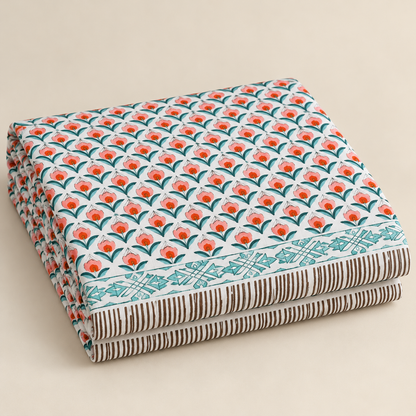 Natural Fab Hand Block Printed Bedsheet 100 x 108