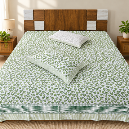 Natural Fab Hand Block Printed Bedsheet 100 x 108