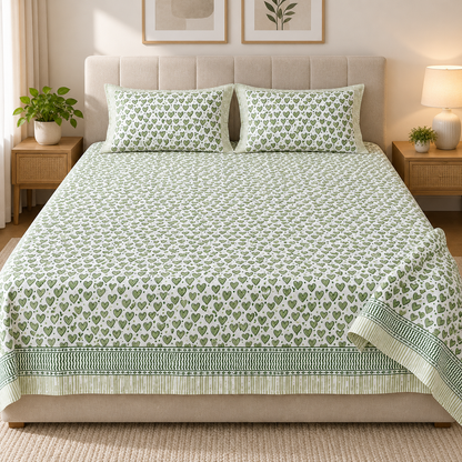 Natural Fab Hand Block Printed Bedsheet 100 x 108