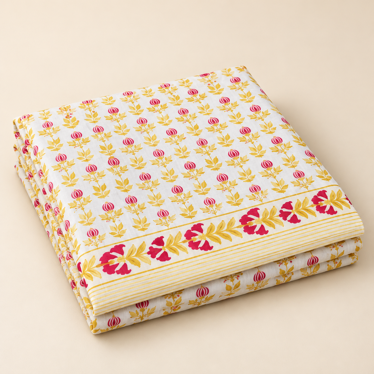 Natural Fab Hand Block Printed Bedsheet 100 x 108
