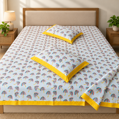 Natural Fab Hand Block Printed Bedsheet 100 x 108