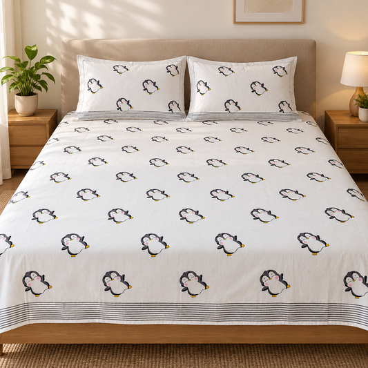 Natural Fab Hand Block Printed Bedsheet 100 x 108