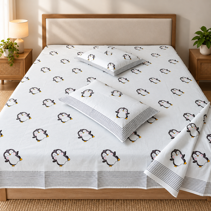 Natural Fab Hand Block Printed Bedsheet 100 x 108