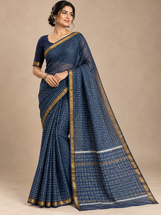 Naturalfab cotton silk saree with zari border