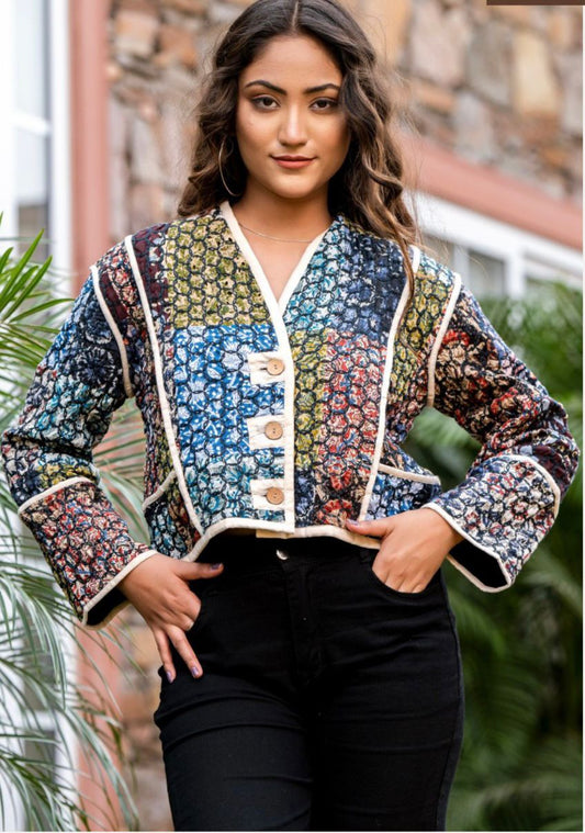 Kaleidoscope Charm Quilted Jacket