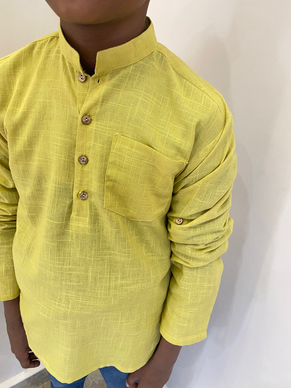 Kids' Mustard Ochre Kurta