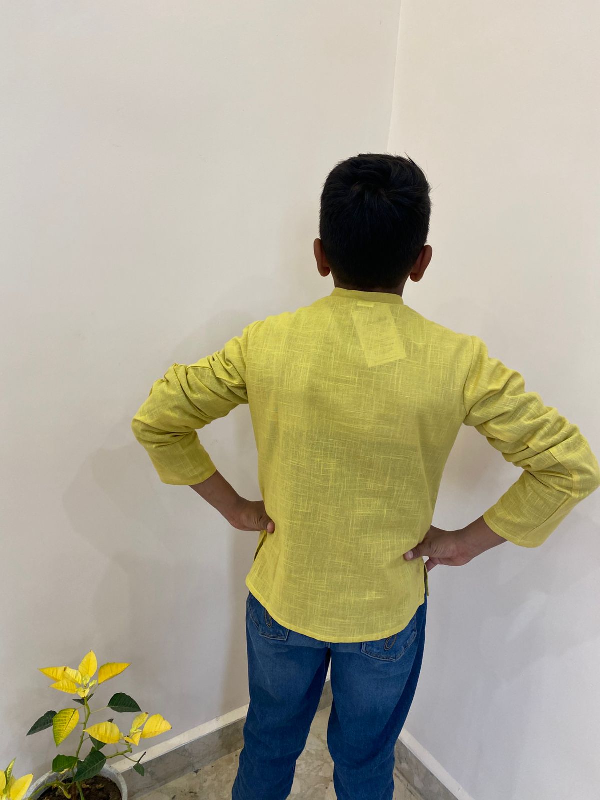 Kids' Mustard Ochre Kurta