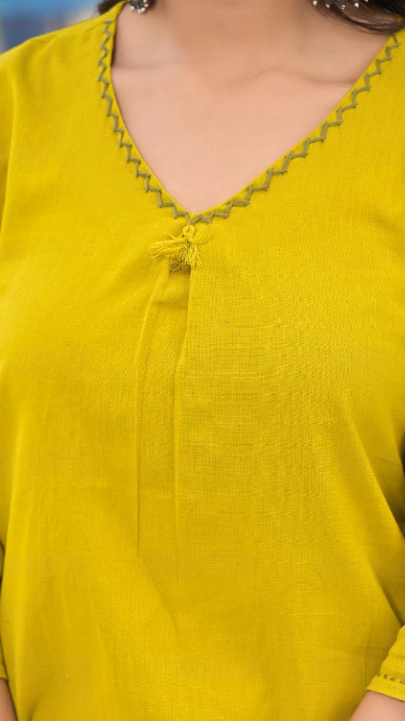 Vibrant Yellow Kurta Set for a Radiant Look