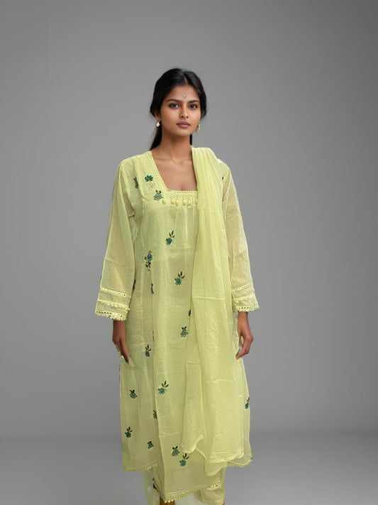 Premium Mal Mal Cotton Kurta Set with Dupatta | Soft & Lightweight Ethnic Wear for Women