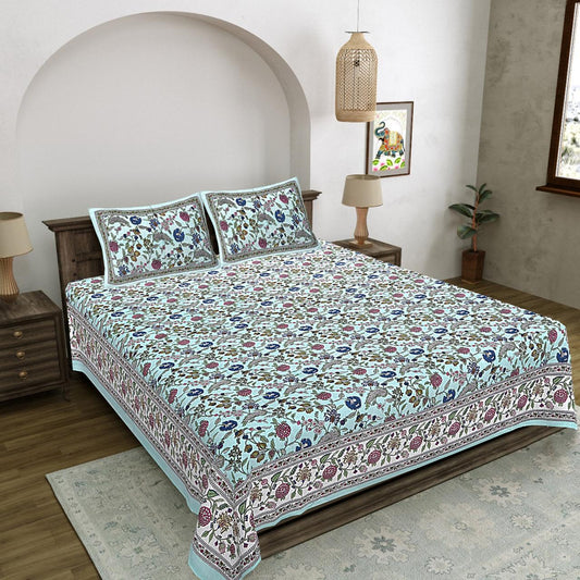 Premium Floral Double Bedsheet