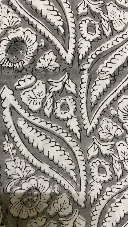 Pure Cotton Bedsheet – Handblock Printed Paisley Floral (Double Bed)