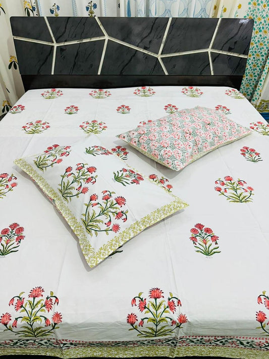 Ethnic Bedsheet in Handblock Print – Lightweight Cotton Fabric (Double Size)