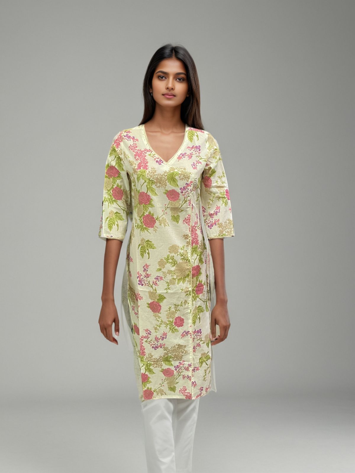 Traditional Handblock Printed Kurti for Women – Festive & Formal Wear