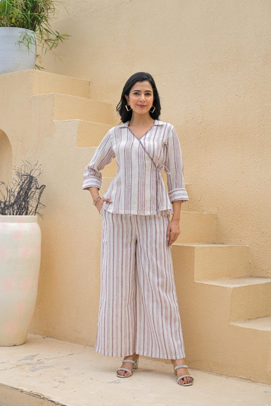 Striped Cotton Co-Ord Set for Women