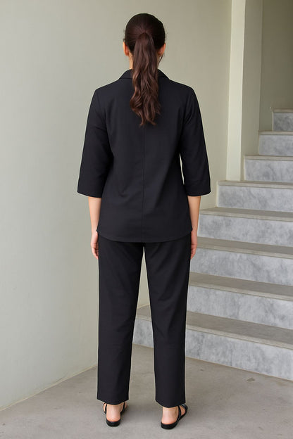 Black Mal Mal Cotton Co-Ord Set | Extra Soft Lounge & Casual Wear for Women