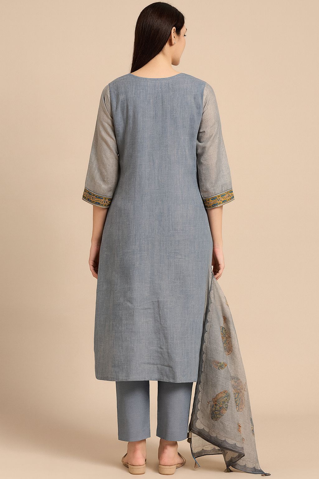 Women’s Chandari Silk Kurti Set with Dupatta – Elegant Ethnic Wear