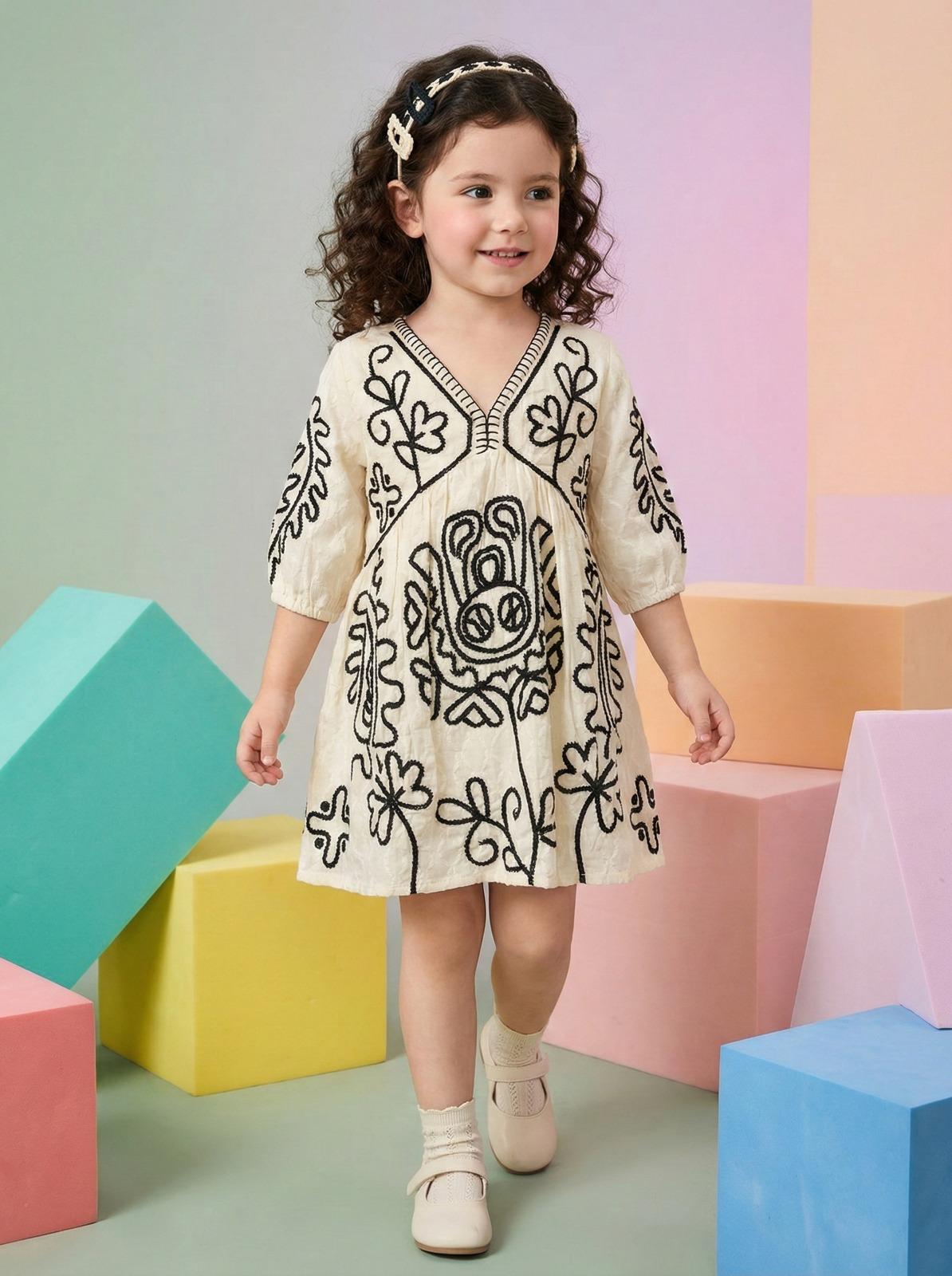 cream and black toddler dress Toddler Flower Girl Dress White, Flower Girl Dress, Black Lace Dress with detachable train
